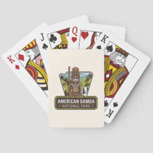 Baraja De Cartas Insignia de viaje del Parque Nacional de Samoa Ame