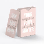 Baraja De Cartas Inspiración en tu cita de motivación de Voice Matt<br><div class="desc">Inspiración en tu cita de motivación de Voice Matter</div>