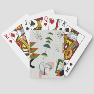 Baraja De Cartas Inspirado en la era atómica retro de Eames