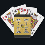 Baraja De Cartas Instrucciones de Dreidel (purpurina del oro)<br><div class="desc">¡Diversión y manera conveniente de mantener las instrucciones para jugar al juego de los niños judíos del dreidel as mano! Jánuca agradable o favor del regalo o de fiesta de Mitzvah. También disponible en el purpurina de plata o el starburst azul.</div>
