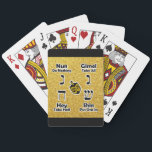 Baraja De Cartas Instrucciones de Dreidel (purpurina del oro)<br><div class="desc">¡Diversión y manera conveniente de mantener las instrucciones para jugar al juego de los niños judíos del dreidel as mano! Jánuca agradable o favor del regalo o de fiesta de Mitzvah. También disponible en el purpurina de plata o el starburst azul.</div>