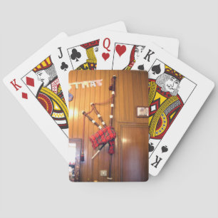 Baraja De Cartas Instrumento musical escocés Bagpipe Tartan Plaid