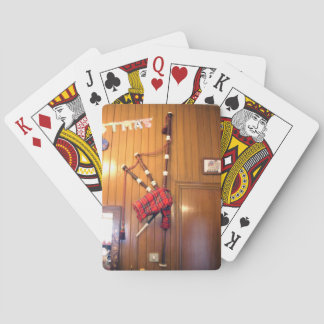 Baraja De Cartas Instrumento musical escocés Bagpipe Tartan Plaid