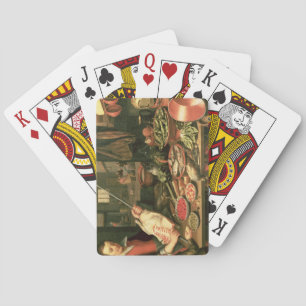 Baraja De Cartas Interior de cocina con una doncella