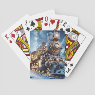 Baraja De Cartas Invierno del tren de vapor Fantasy