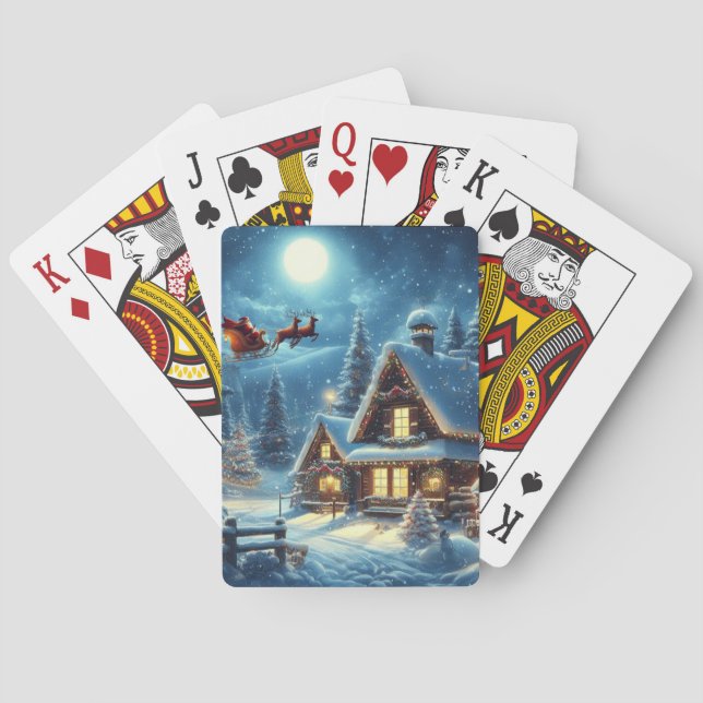 Baraja De Cartas Invierno/Santa/Navidades/Nieve (Reverso)