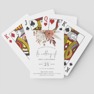 Baraja De Cartas Invitación a la boda rústica de los florines de la