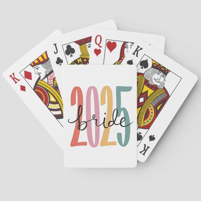 Baraja De Cartas invitación de novias de 2025 (Reverso)