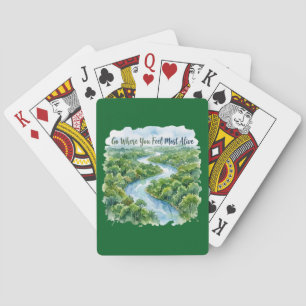 Baraja De Cartas Ir a Donde Te Sientas Más Vivo Ilustración de la N