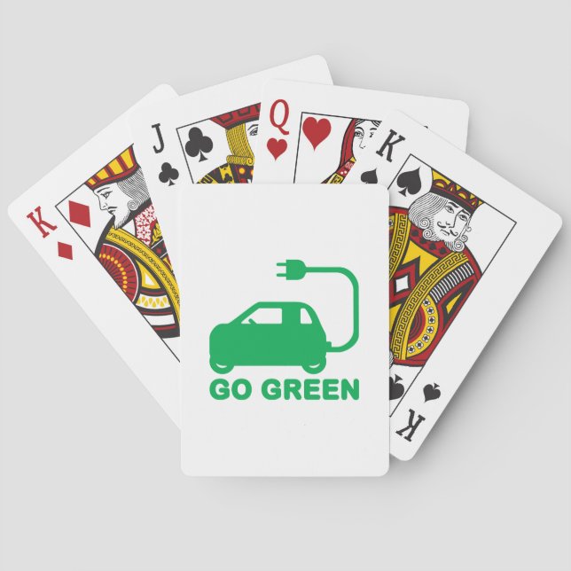 Baraja De Cartas Ir Verde ~ Conducir autos eléctricos (Reverso)