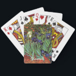 Baraja De Cartas Irises de Vincent van Gogh, Arte de Jardín Vintage<br><div class="desc">Irises (1889) de Vincent van Gogh es un bello arte vintage post impresionsionismo paisaje floral con un jardín con iris morado barbudo cultivado por amapolas naranjas. Una sola flor blanca de iris está floreciendo al borde. Sobre el artista: Vincent Willem van Gogh (1853-1890) fue uno de los pintores más famosos...</div>