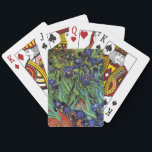 Baraja De Cartas Irises de Vincent van Gogh, Arte de Jardín Vintage<br><div class="desc">Irises (1889) de Vincent van Gogh es un bello arte vintage post impresionsionismo paisaje floral con un jardín con iris morado barbudo cultivado por amapolas naranjas. Una sola flor blanca de iris está floreciendo al borde. Sobre el artista: Vincent Willem van Gogh (1853-1890) fue uno de los pintores más famosos...</div>