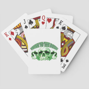Baraja De Cartas Irlandés al cráneo óseo