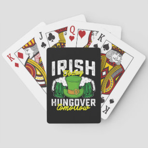 Baraja De Cartas Irlandés hoy resplandeciente mañana gracioso St Pa