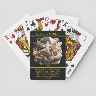 Baraja De Cartas Isaiah 40:31 Fuerza sobre Ruedas AI Arte