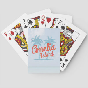 Baraja De Cartas Isla Amelia Florida Souvenir de Playa de Coral