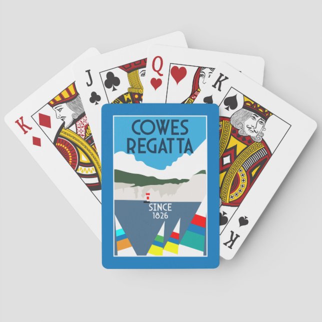 Baraja De Cartas Isla Cowes de Wight Yacht Regatta (Reverso)