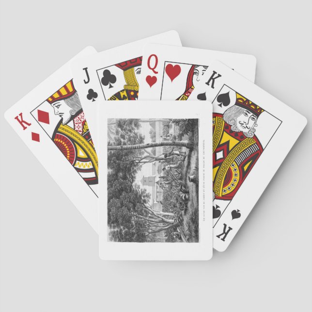 Baraja De Cartas Isla de Guam: Nativos trabajando en el Jardín de l (Reverso)