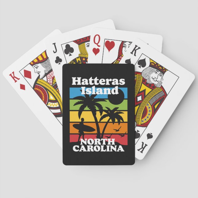 Baraja De Cartas Isla Hatteras, Carolina del Norte (Reverso)