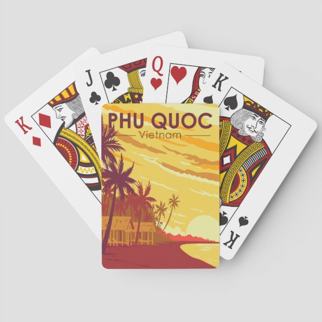 Baraja De Cartas Isla Phu Quoc Vietnam Viaje de arte (Reverso)