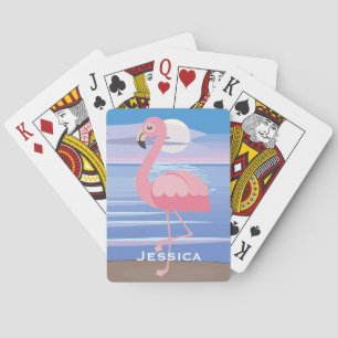 Baraja De Cartas Isla Tropical Flamingo