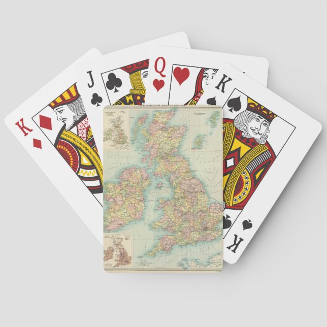 Baraja De Cartas Islas británicas - políticas (Reverso)