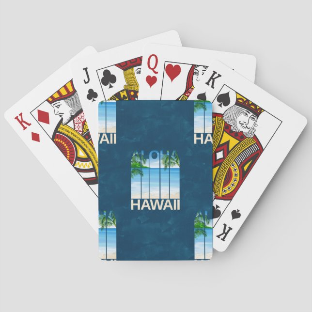 Baraja De Cartas Islas de verano Aloha Hawaii (Reverso)