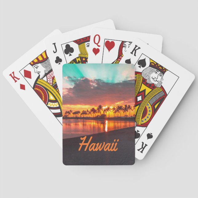 Baraja De Cartas Islas Hawaii Beach Hawái (Reverso)