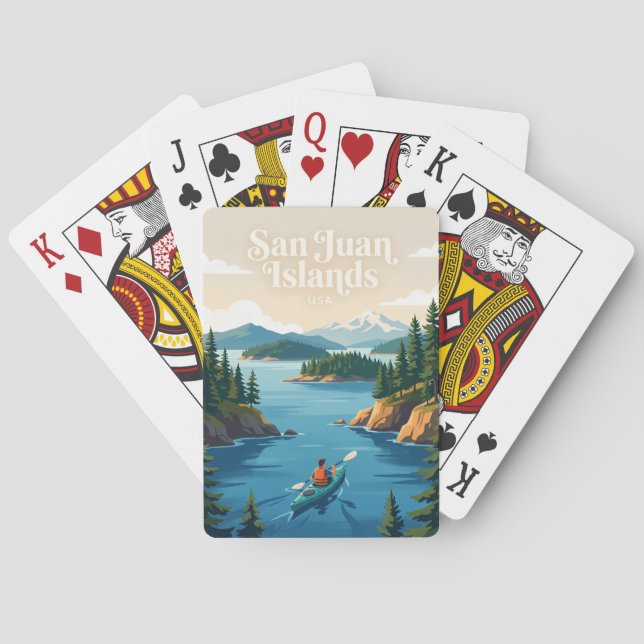Baraja De Cartas Islas San Juan EE. UU. (Reverso)