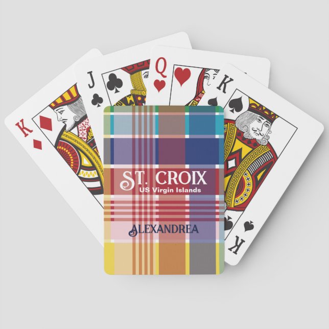 Baraja De Cartas Islas Vírgenes de los Estados Unidos Santa Cruz US (Reverso)
