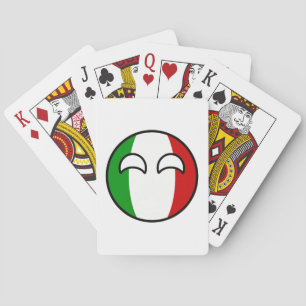 Baraja De Cartas Italia Geeky que tiende divertida Countryball