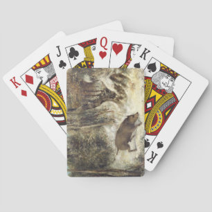 Baraja De Cartas Jabalí en la nieve, firmada como Courbet