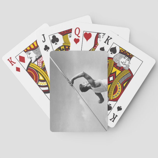 Baraja De Cartas Jabalina que lanza del hombre (Reverso)