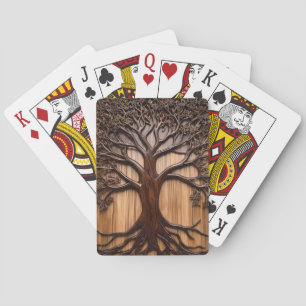 Baraja De Cartas Jacaranda Tree: La naturaleza en la madera,