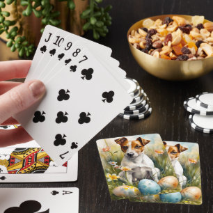 Baraja De Cartas Jack Russell con huevos de Pascua