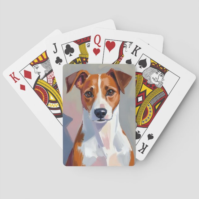 Baraja De Cartas Jack Russell Terrier | Dog Painting Pet (Reverso)