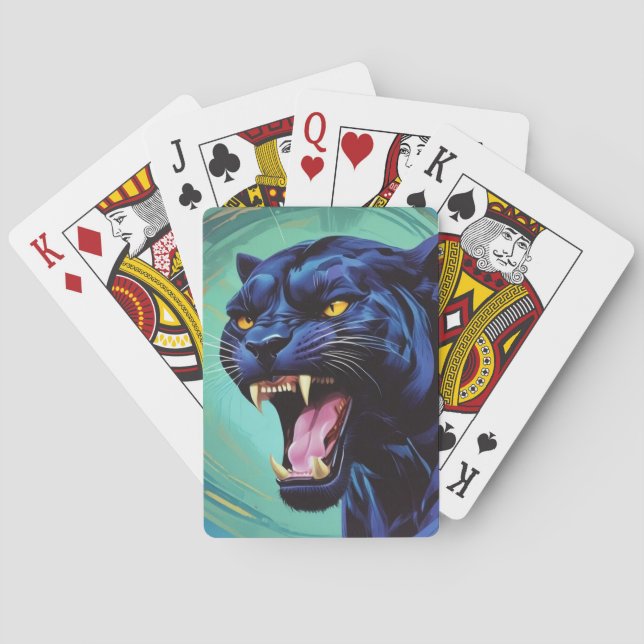 Baraja De Cartas Jaguar - Pantera negra (Reverso)