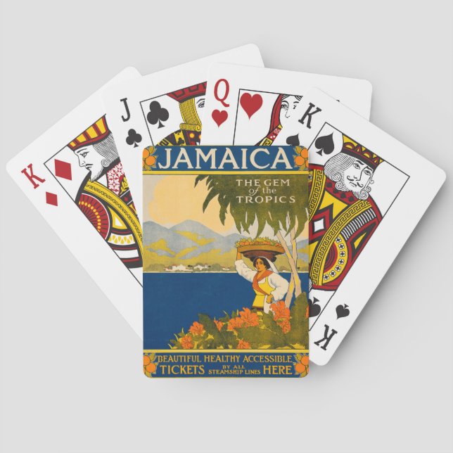 Baraja De Cartas Jamaica, la joya de los trópicos (Reverso)