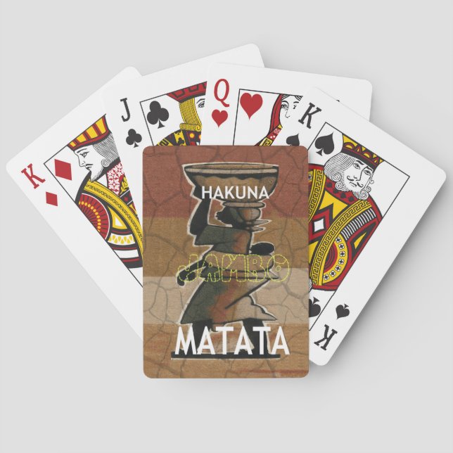 Baraja De Cartas Jambo Habari Hakuna Matata. (Reverso)