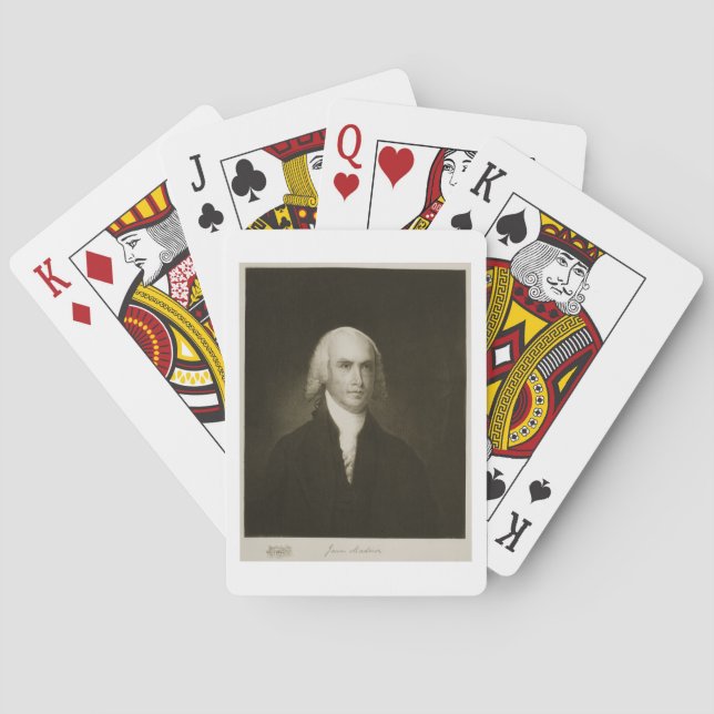 Baraja De Cartas James Madison, 4to Presidente de los Estados (Reverso)