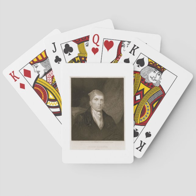 Baraja De Cartas James Madison, de 82 años, grabado por Thomas B. W (Reverso)