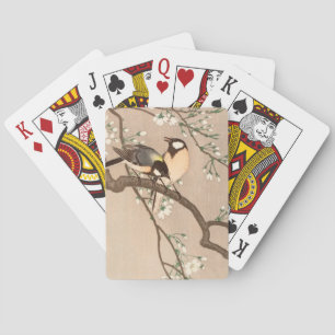 Baraja De Cartas Japonés asiático Ohara Koson pájaro carbonero pája