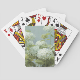 Baraja De Cartas Jardín blanco del Hydrangea