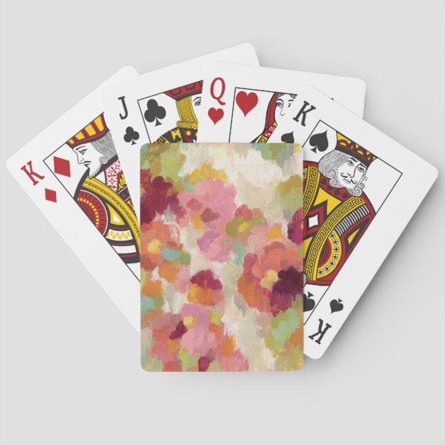 Baraja De Cartas Jardín coralino y esmeralda (Reverso)