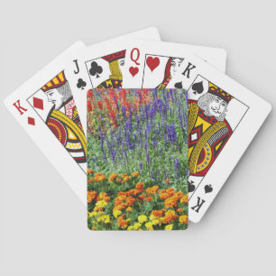 Baraja De Cartas Jardín De Flores Coloridas En Verano