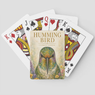 Baraja De Cartas Jardín de flores de colibrí vida silvestre