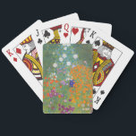 Baraja De Cartas Jardín de flores (por Gustav Klimt)<br><div class="desc">Este diseño presenta una pintura del artista austriaco Gustav Klimt (1862-1918). Se trata de una representación de un hermoso jardín florido al estilo típico impresionista de Klimt. Las flores casi parecen desbordarse, y es imposible no sentirse animadas por su belleza. El trabajo original se terminó en 1907 y su título...</div>