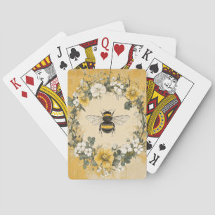 Baraja De Cartas Jardín de flores silvestres de abeja de miel vinta