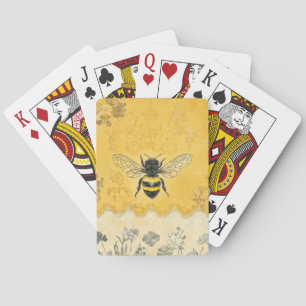 Baraja De Cartas Jardín de flores silvestres de abeja melífera vint