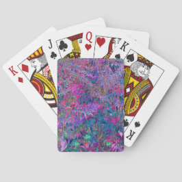 Baraja De Cartas Jardín de Follaje con Colores Psicodélicos Abstrac